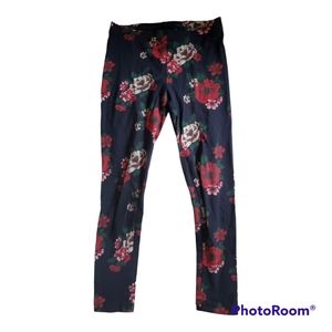 JOE FRESH Girl's Floral Print Activewear Leggings - Size 8, M Medium